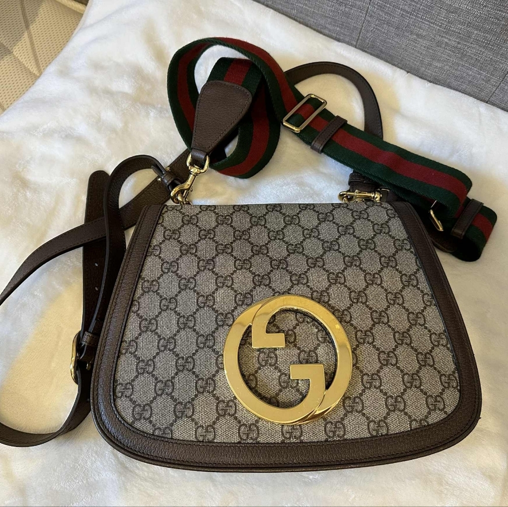 Gucci Brown and Gold Crossbody Bag